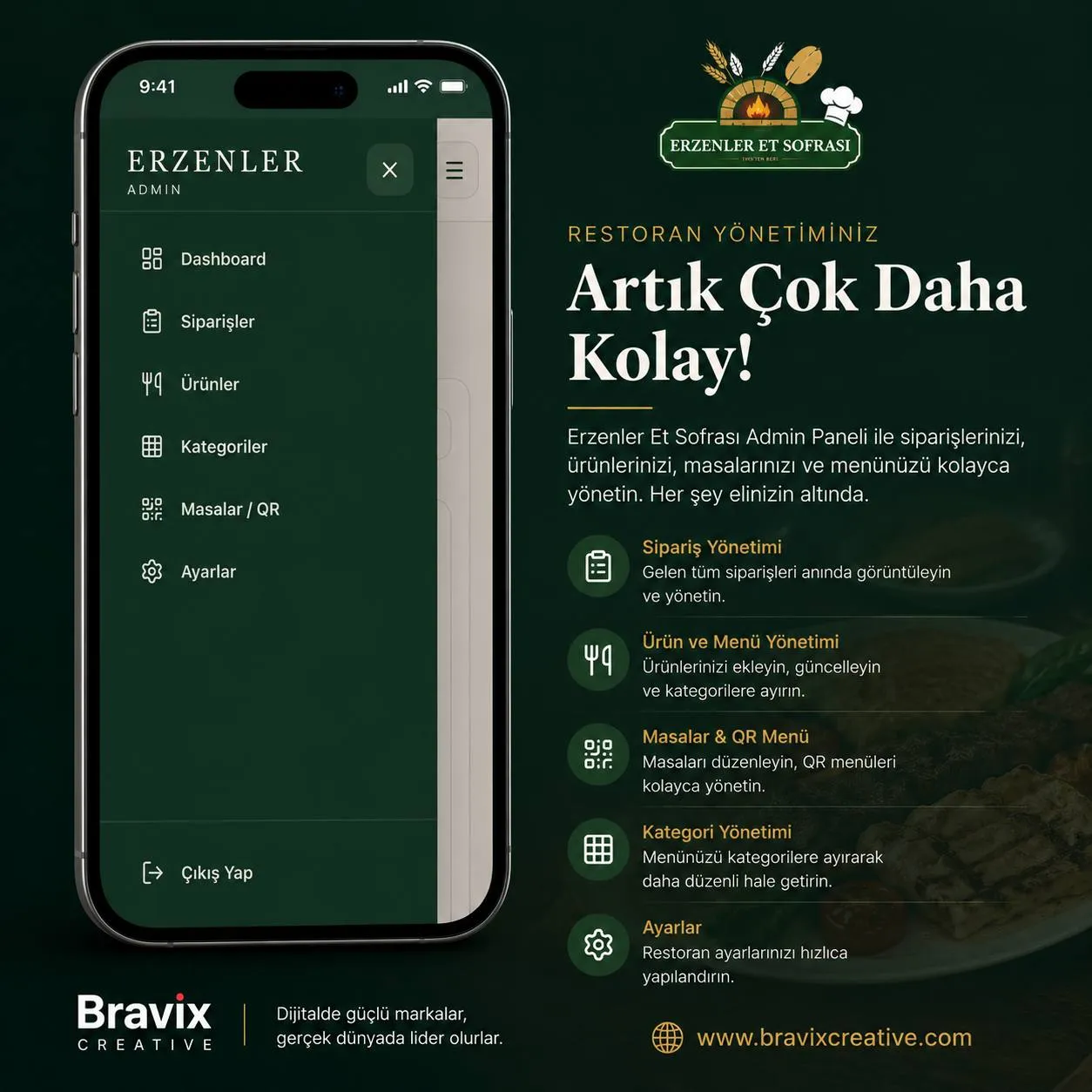 Erzenler Et Sofrası — Digital Restaurant System ekran görüntüsü 2