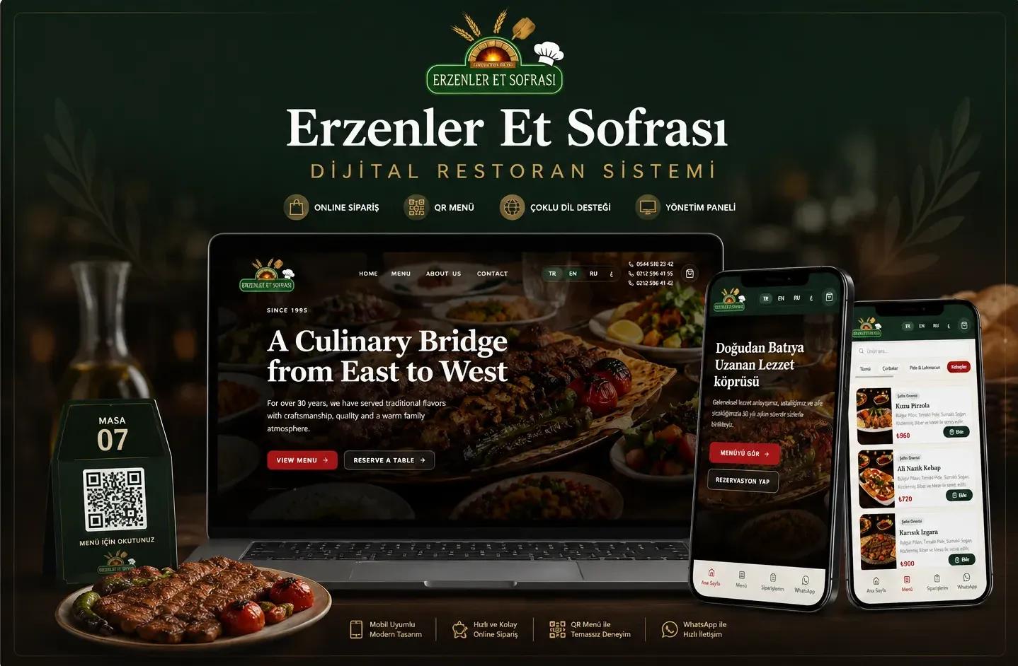 Erzenler Et Sofrası — Dijital Restoran Sistemi