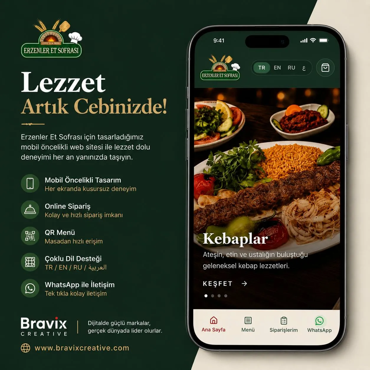 Erzenler Et Sofrası — Digital Restaurant System ekran görüntüsü 1