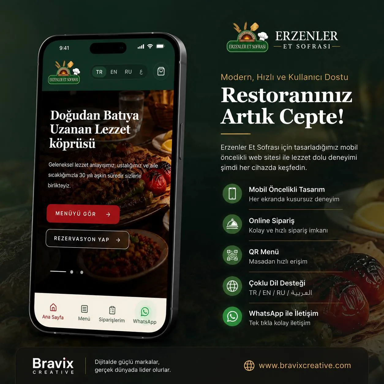 Erzenler Et Sofrası — Digital Restaurant System ekran görüntüsü 3