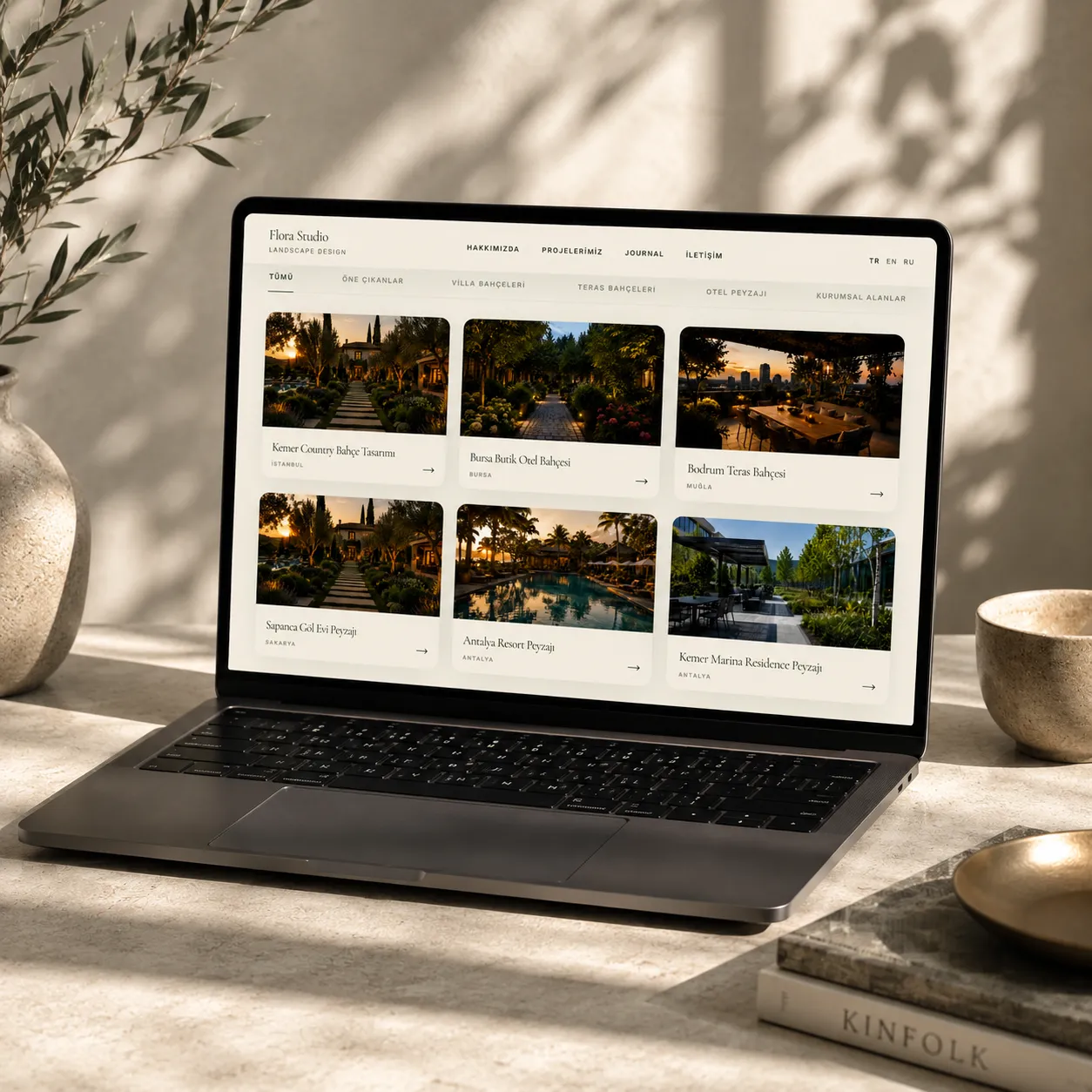 Çok Dilli SEO Altyapısına Sahip Peyzaj Mimarlığı Web Sitesi ekran görüntüsü 2
