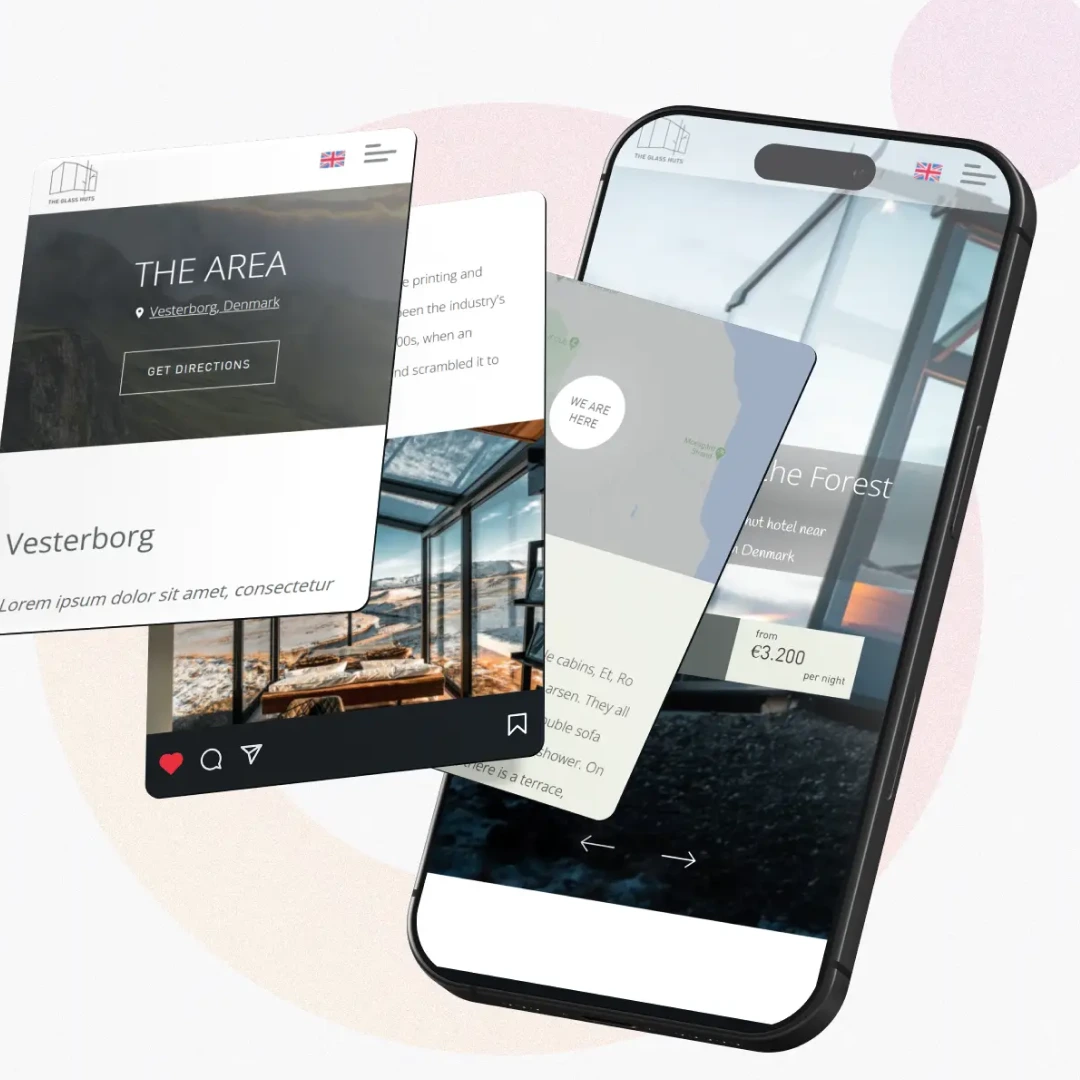 Сайт The Glass Hut ekran görüntüsü 1