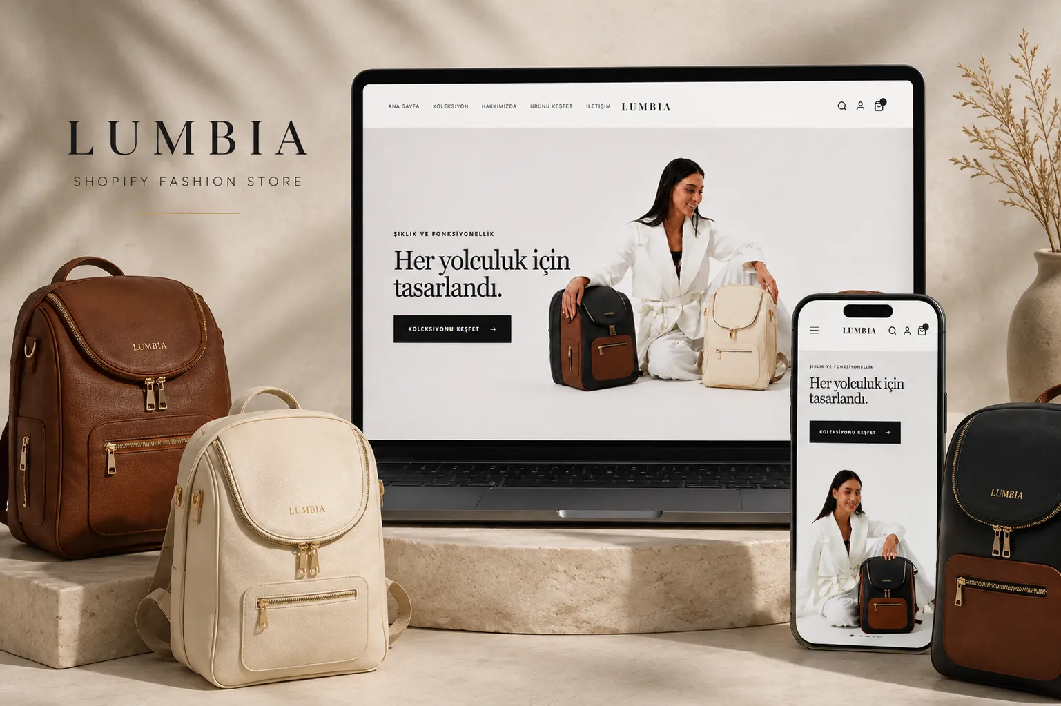 LUMBIA — Shopify Fashion Store Redesign