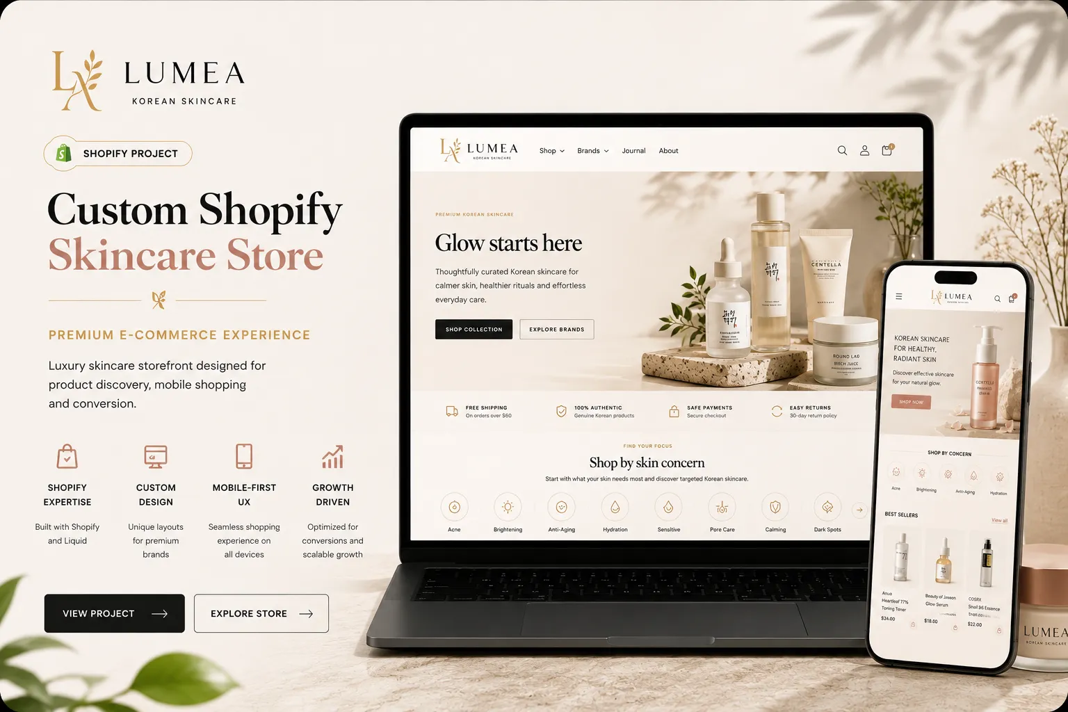LUMEA — Premium Shopify Cilt Bakım Mağazası