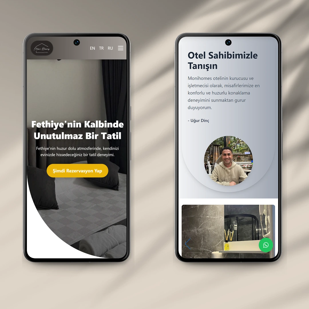 Сайт апарт-отеля ekran görüntüsü 1