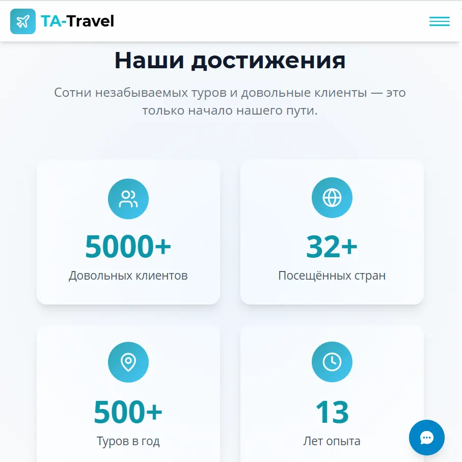 Сайт TA-Travel ekran görüntüsü 1
