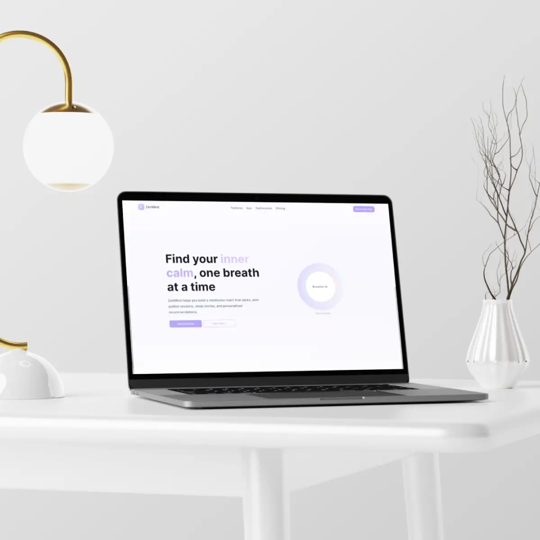 Лендинг для mindfulness-приложения ekran görüntüsü 2